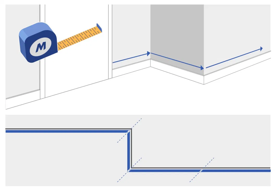 Qian Yan Aluminum Skirting Floor Board Metal Baseboard China White Skirting Board Manufacturers High-Quality 2.4m Length Skirting Board for Cabinet