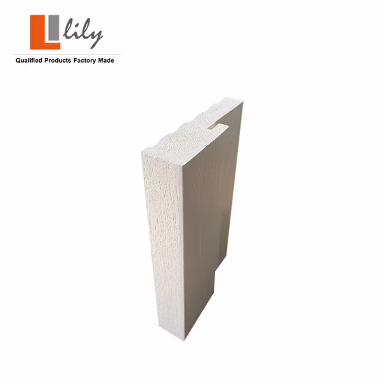 Jamba del marco de puerta de la fibra de vidrio de la puerta del metal de la veta de madera lisa del marco del PVC de WPC