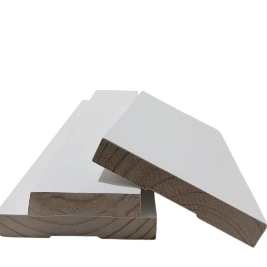 Imprimación Gesso Paulownia Radiata Pino Molduras de madera maciza Molduras de MDF Corona 1/4 Molduras de zapatos redondas Rodapiés para materiales de construcción y decoración